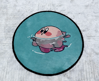 Handmade Kirby Swimming Rug